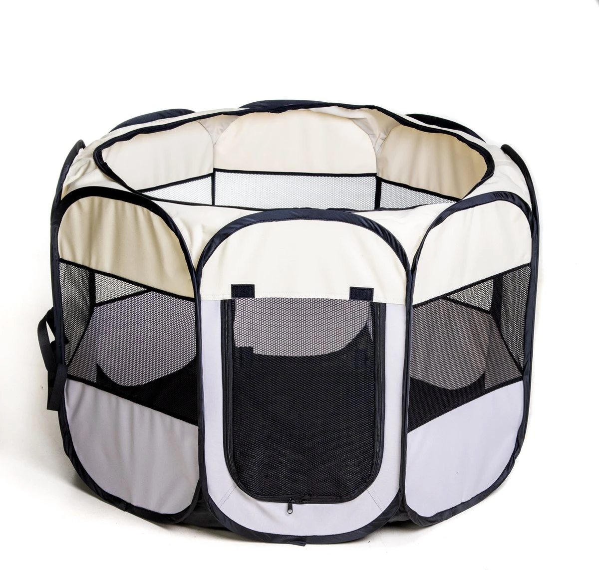 Dogs&Co Puppyren Opvouwbaar Grijs 90x90x60cm In Handige Draagtas 2 Dogs&Co Puppyren Opvouwbaar Grijs 90x90x60cm In Handige Draagtas - Afbeelding 2