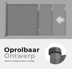 Château Animaux® - Tot 180cm Breed Traphekje Oprolbaar Hond - Stijlvolle Oplossing - Dieren Hek - Honden Hek 13 Château Animaux® - Tot 180cm Breed Traphekje Oprolbaar Hond - Stijlvolle Oplossing - Dieren Hek - Honden Hek -Honden Huis Winkel 1200x1145 11