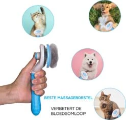 Lorell Pet Company Kattenborstel/Hondenborstel - Borstel Voor Langharig/kortharig -Hondenhaar En Kattenhaar Verwijderaar - Blauw -Honden Huis Winkel 1200x1145 2