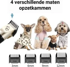 Merkloos Professionele Dierentondeuse - Scheerapparaat Voor Honden En Katten - Trimmer - 4 Opzetstukken - Oplaadbaar - Draadloos - Stil - Verschillende Haar En Vachtlengtes - Haartrimmer - Hondentrimmer - Honden Trimmer - Honden Knippen - Haren Knippen -Honden Huis Winkel 1200x1148 3