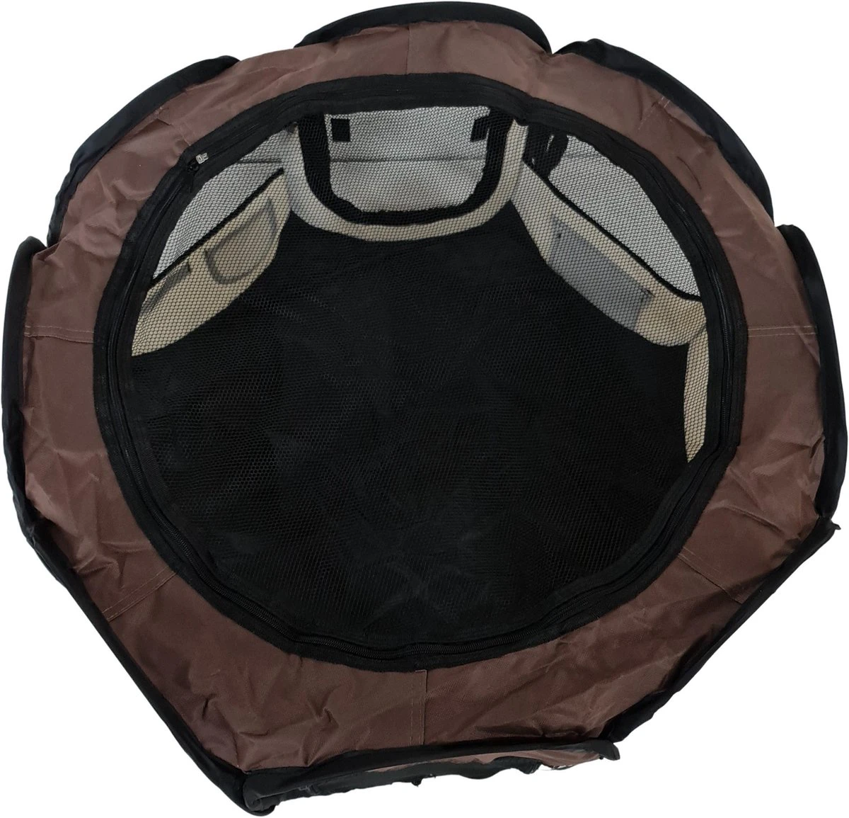 Dailyibed Opvouwbare Puppyren - Bruin - 115x115x58 Cm - Incl. Draagtas - Incl. Voederbak 8 Dailyibed Opvouwbare Puppyren - Bruin - 115x115x58 Cm - Incl. Draagtas - Incl. Voederbak - Afbeelding 8