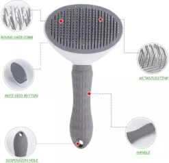 Lorell Pet Company Kattenborstel/Hondenborstel - Borstel Voor Langharig/kortharig -Hondenhaar En Kattenhaar Verwijderaar - Grijs -Honden Huis Winkel 1200x1155 2