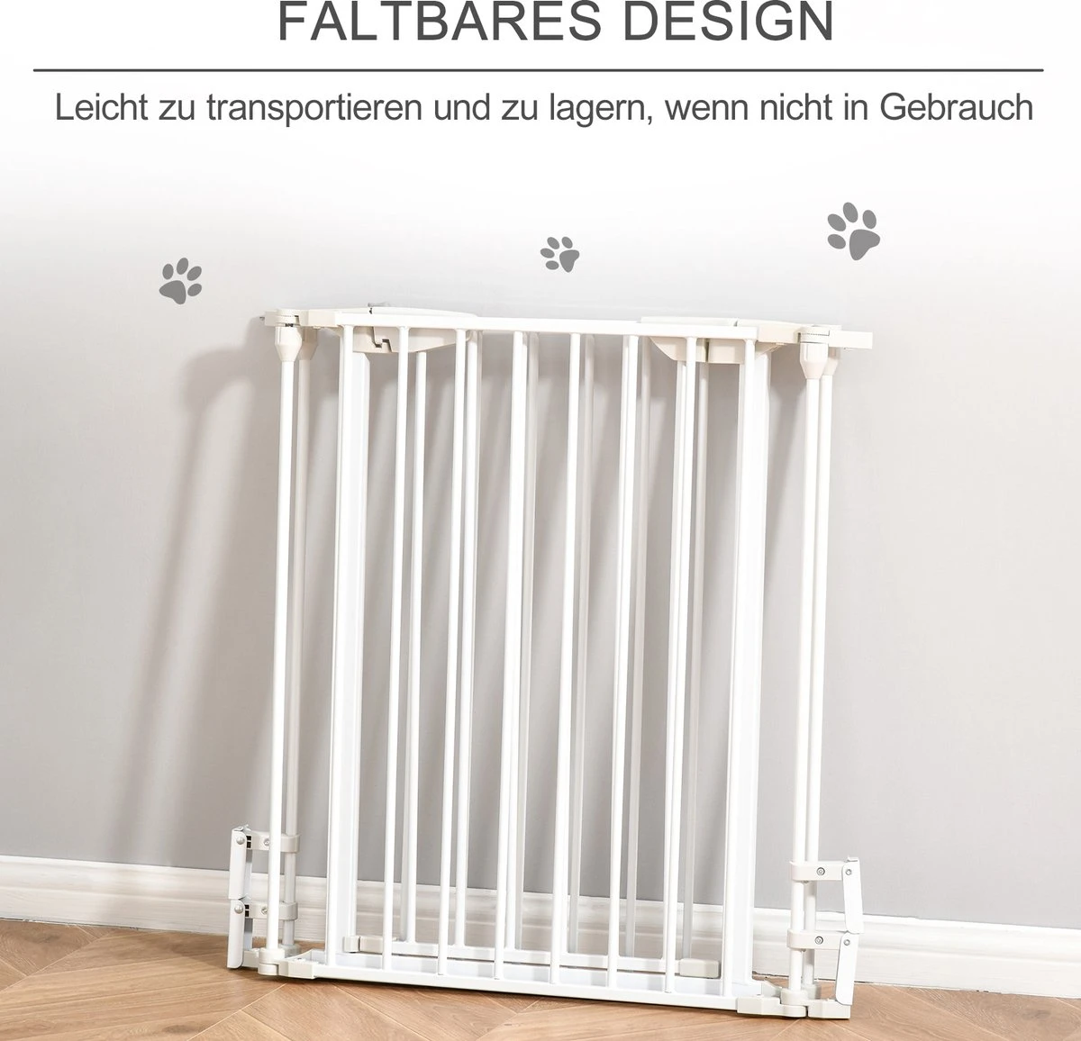 PawHut Afschermhek Voor Honden Veiligheidshek Hondenhek 3 Elementen Kunststof Wit D06-100V01 6 PawHut Afschermhek Voor Honden Veiligheidshek Hondenhek 3 Elementen Kunststof Wit D06-100V01 - Afbeelding 6