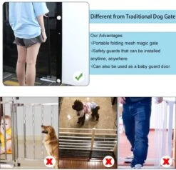 Merkloos ACE Pets – Oprolbaar Hondenrek Voor Binnen - Traphekje Hond Zonder Boren - Veiligheidshek Deurhekje - 180 X 72 Cm - Zwart -Honden Huis Winkel 1200x1157 5