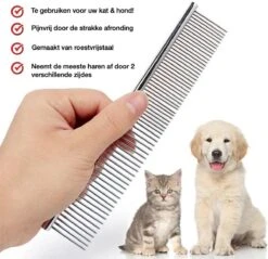 Merkloos Anti-Klit- Kam - Haarverwijderaar Voor Huisdieren - Pijnloos - Roestvrijstaal - Huisdiervriendelijk -Honden Huis Winkel 1200x1161 3