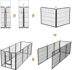 Hoppa! Hondenhekje - Puppyren - 160x160 Cm - 8 Delen Van 80 X 60 Cm - Vierkant, Rechthoek Of Achthoek Naar Keuze - Zwart 13 Hoppa! Hondenhekje - Puppyren - 160x160 Cm - 8 Delen Van 80 X 60 Cm - Vierkant, Rechthoek Of Achthoek Naar Keuze - Zwart -Honden Huis Winkel 1200x1163 12