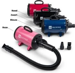 Nuvoo Professionele Hondenföhn / Waterblazer / Hondenborstel Met 3 Opzetstukken - Verstelbare Vermogen Tot 2200W - Warme / Koude Stand - Blauw -Honden Huis Winkel 1200x1164 1