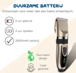 Pawwy Dieren Tondeuse Set Draadloos Voor Honden En Katten – Voor Dikke Vacht - Hondentondeuse – Hondentrimmer - Scheerapparaat - Goud -Honden Huis Winkel 1200x1165 2