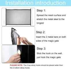 Merkloos ACE Pets – Oprolbaar Hondenrek Voor Binnen - Traphekje Hond Zonder Boren - Veiligheidshek Deurhekje - 180 X 72 Cm - Zwart -Honden Huis Winkel 1200x1172 6