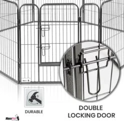 MaxxPet Puppyren - Hondenbench - Hondenren- Puppyren Met 8 Kennelpanelen - Staal -80 X 80 Cm Ø 210 Cm -Honden Huis Winkel 1200x1172 7