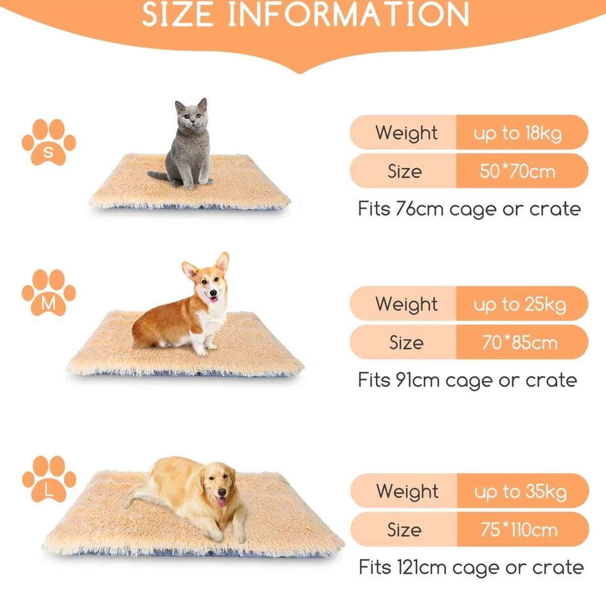 Nobleza Fluffy Benchkussen - Dierenkussen - Hondenkussen - Kattenkussen - Benchmat - Dierenmat - Hondenmat - Kattenmat - Crème - Maat L 6 Nobleza Fluffy Benchkussen - Dierenkussen - Hondenkussen - Kattenkussen - Benchmat - Dierenmat - Hondenmat - Kattenmat - Crème - Maat L - Afbeelding 6