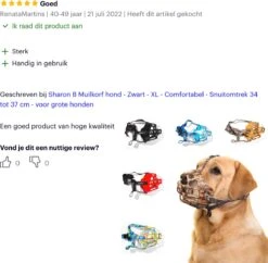 Sharon B Muilkorf Hond - Zwart - XL - Comfortabel - Snuitomtrek 34 Tot 37 Cm - Voor Grote Honden -Honden Huis Winkel 1200x1174 7