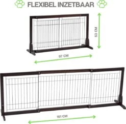 Hondenhek - Traphekje Hond - Traphekje Zonder Boren - Traphekje - BxH 161-97 X 53 Cm - Koffiebruin -Honden Huis Winkel 1200x1178 13