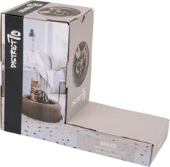 District 70 MAZE 3-in-1 Opvouwbare Kartonnen Kattenmand - Inclusief Catnip Balletje - Voor Slapen, Spelen En Krabben! -Honden Huis Winkel 1200x1180 6