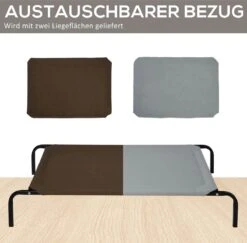 PawHut Hondenstretcher XL 110x68x19 Cm. Bruin / Grijs -Honden Huis Winkel 1200x1181 6