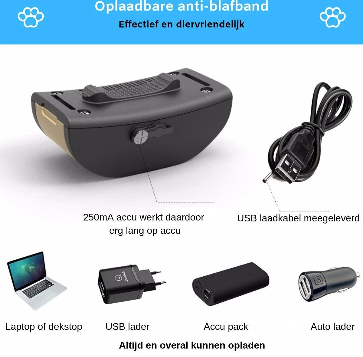 Sworks – Anti Blafband- Honden- Opvoedingshalsband - Geen Elektrische Schok - Geluid En Trilling 3 Sworks – Anti Blafband- Honden- Opvoedingshalsband - Geen Elektrische Schok - Geluid En Trilling - Afbeelding 3