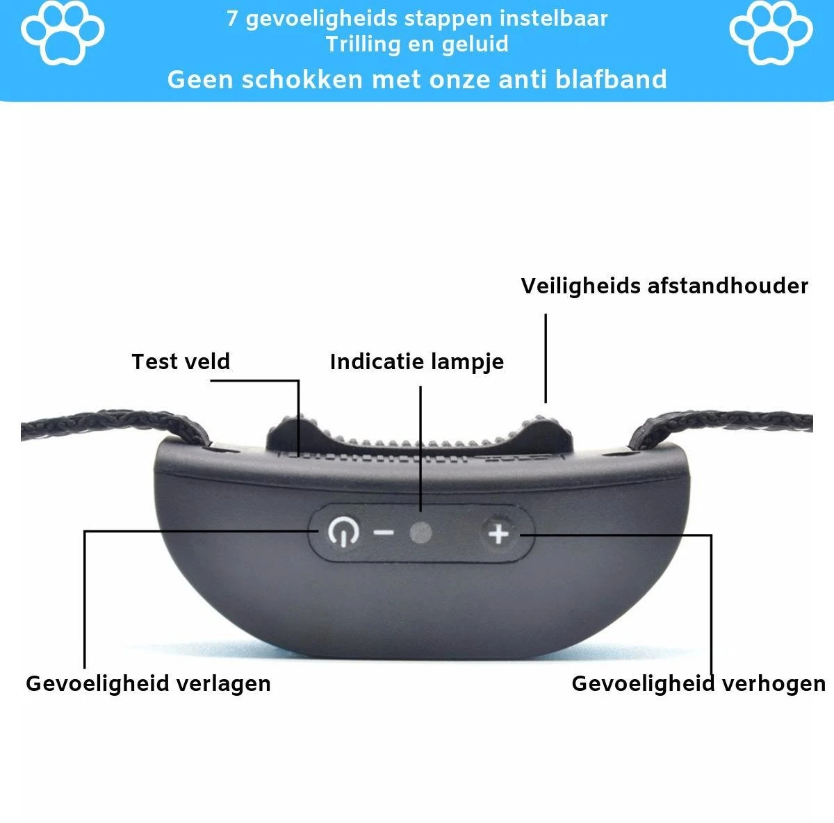 Sworks – Anti Blafband- Honden- Opvoedingshalsband - Geen Elektrische Schok - Geluid En Trilling 2 Sworks – Anti Blafband- Honden- Opvoedingshalsband - Geen Elektrische Schok - Geluid En Trilling - Afbeelding 2