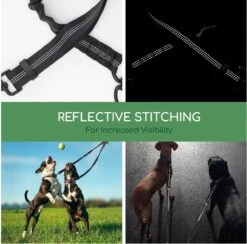 Nobleza Splitter Hondenriem - Dubbel Aanlijnriem Voor Honden - Splitter Verstelbaar - Zwart -Honden Huis Winkel 1200x1187 4