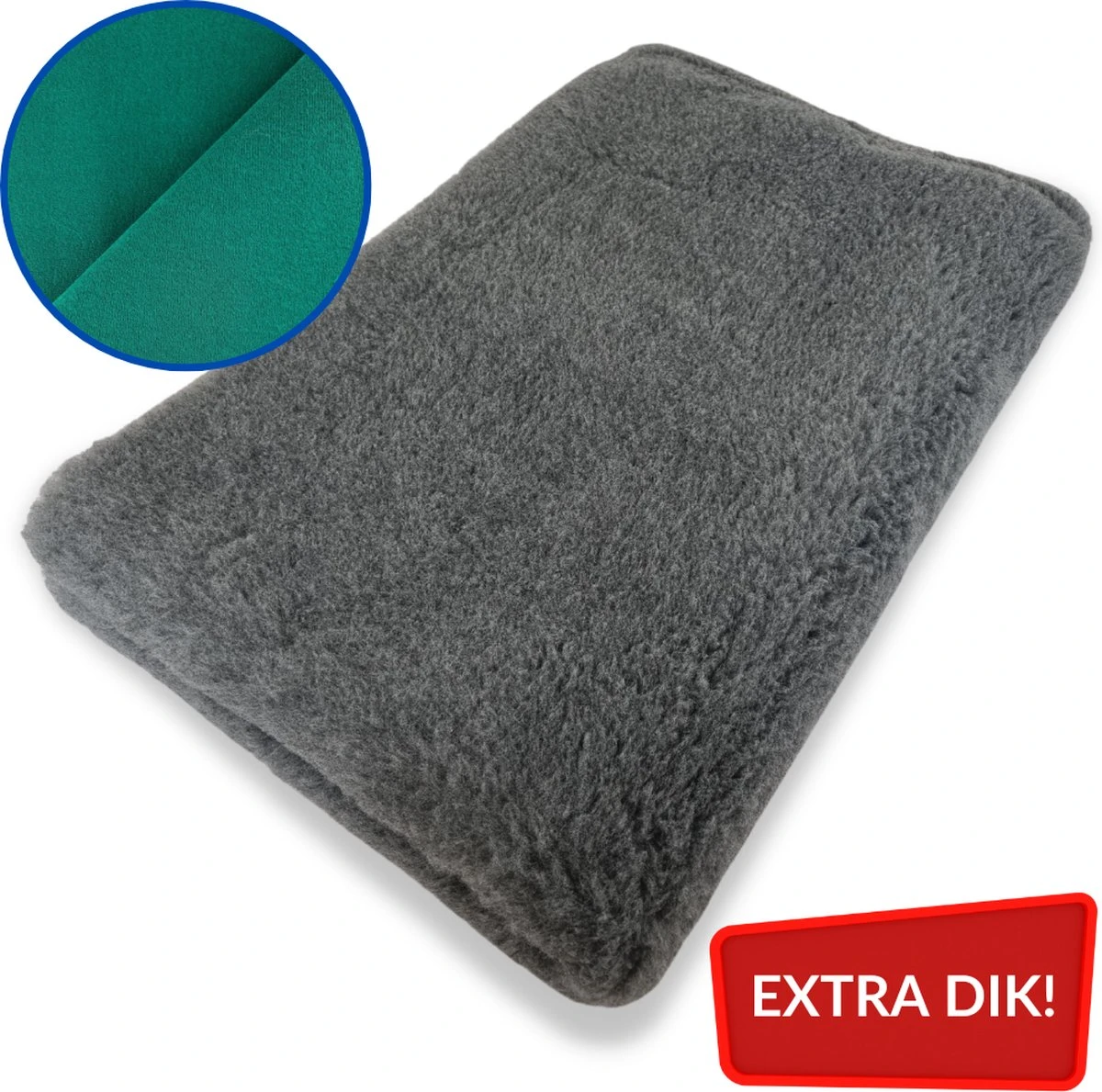 Vetbed PROF - Hondenmat - 35 MM Dikte - Grijs Effen - 150 X 100 CM - Dierenmat Groene Rug - Benchmat - Hondenkleed - Machine Wasbaar - Voor Hond, Kat En Cavia 1 Vetbed PROF - Hondenmat - 35 MM Dikte - Grijs Effen - 150 X 100 CM - Dierenmat Groene Rug - Benchmat - Hondenkleed - Machine Wasbaar - Voor Hond, Kat En Cavia