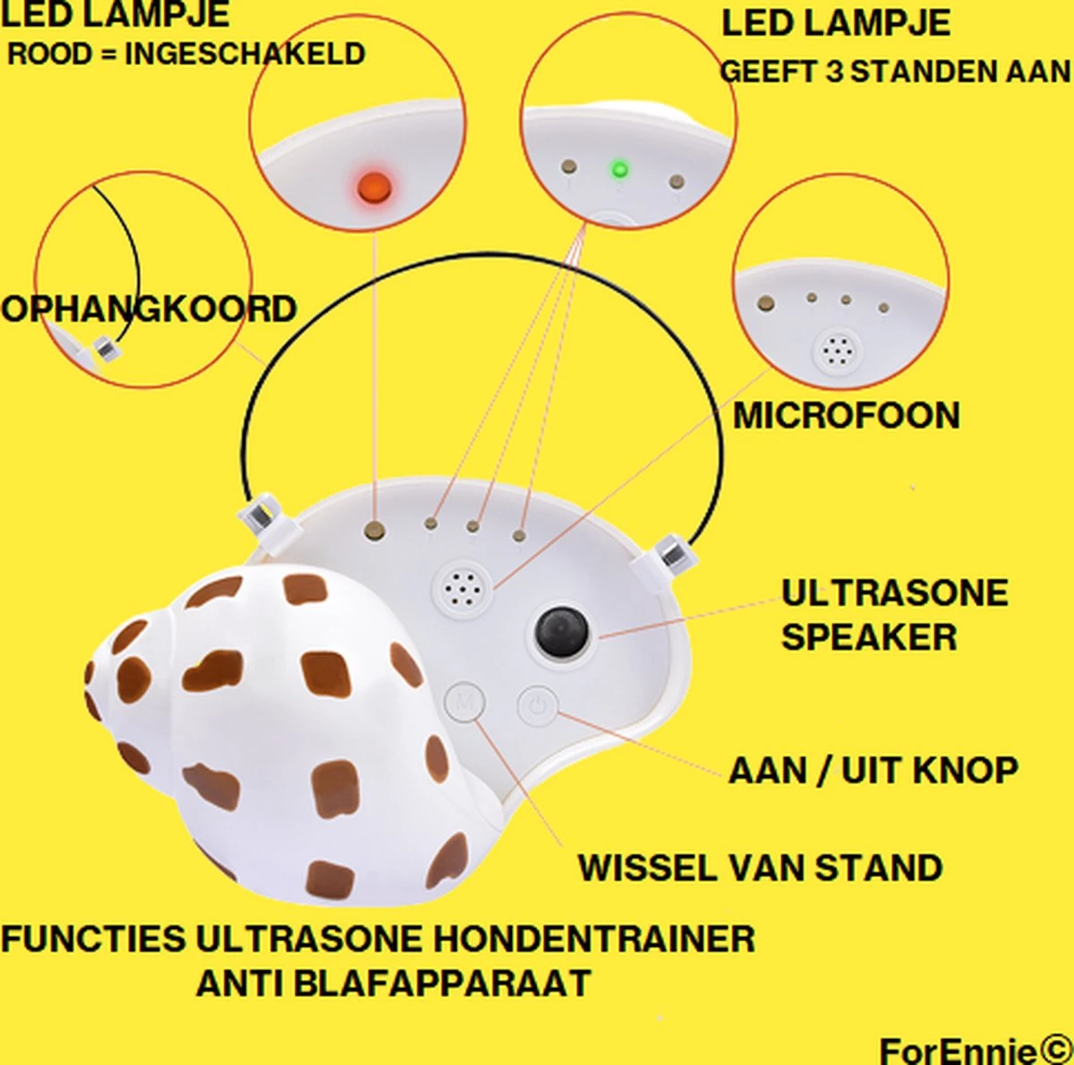 Merkloos Ultrasone Hondentrainer - Anti Blafapparaat | Anti Blaf Apparaat | Anti Blafband | Dierendag | Trainer | Design | Schelp | Retro | Blafband Voor Honden 2 Merkloos Ultrasone Hondentrainer - Anti Blafapparaat | Anti Blaf Apparaat | Anti Blafband | Dierendag | Trainer | Design | Schelp | Retro | Blafband Voor Honden - Afbeelding 2