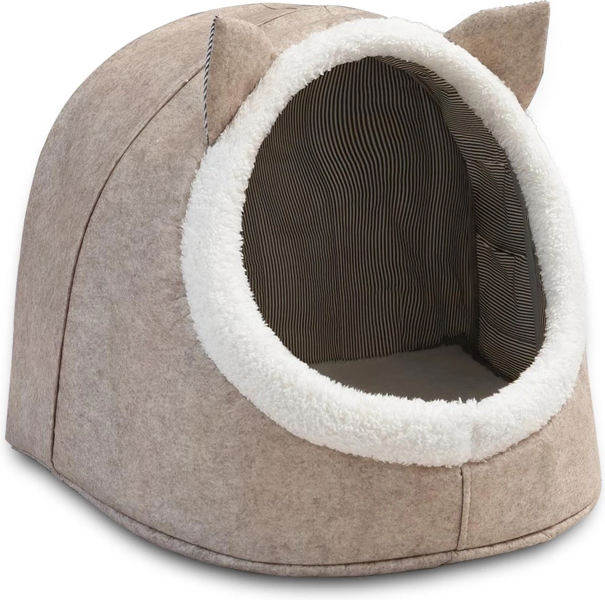 Merkloos Opvouwbaar Kattenhuis - En Hondennest – Cat House - Kattenhol - Cat Cave - Beige 1 Merkloos Opvouwbaar Kattenhuis - En Hondennest – Cat House - Kattenhol - Cat Cave - Beige