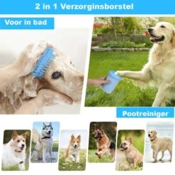 Merkloos Hondenpoot Reiniger - Hondenborstel - Borstel Hond / Kat - Hondenpoten Reiniger - Huisdier Poot Wassen - Borstel - Hondenverzorging - Verzorging Hond - Honden Wassen - Schoonmaak Borstel - Kattenborstel -Honden Huis Winkel 1200x1197 4