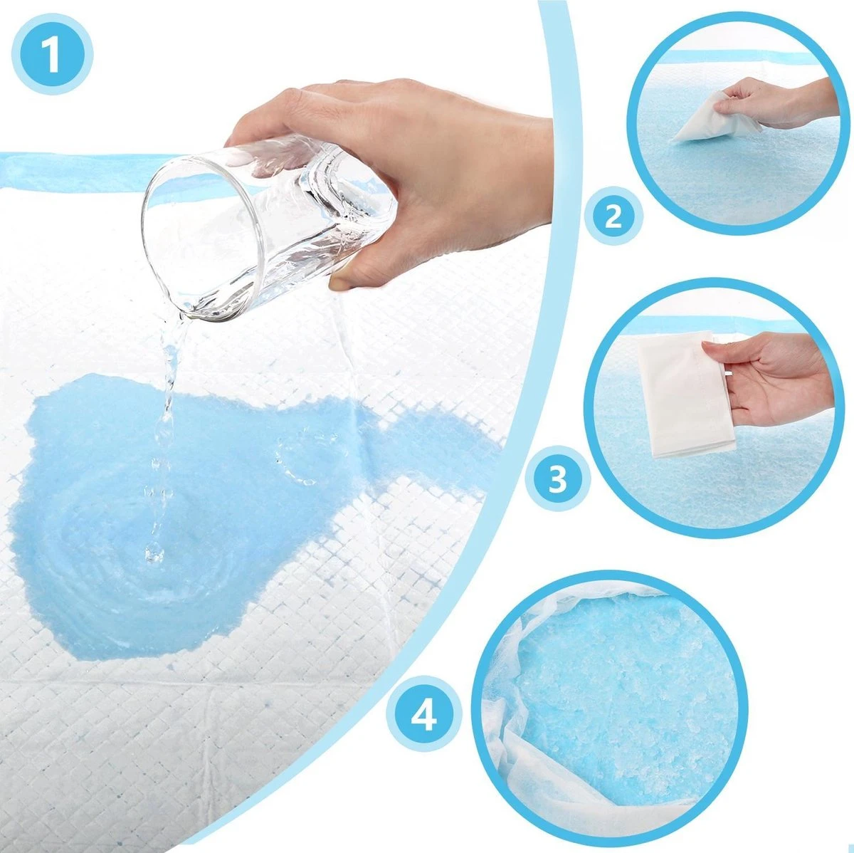 Nobleza 48DHD - Puppy Training Pads - 60 X 40 Cm - Zindelijkheidstraining - 50 Stuks 6 Nobleza 48DHD - Puppy Training Pads - 60 X 40 Cm - Zindelijkheidstraining - 50 Stuks - Afbeelding 6