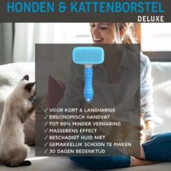 Professionele Kattenborstel/Hondenborstel + BONUS - Bovenvacht | Ondervacht - Langharige | Kortharige - Haarverwijderaar Voor Huisdieren - Kattenkam - Hondenkam -Honden Huis Winkel 1200x1198 6
