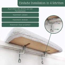 Pfotenolymp® Premium Window Baars/Krabmat Voor Katten Bij Het Raam - Vensterbank/Kattenbank Voor De Vensterbank - Zit/Ligstoel Voor Katten -Honden Huis Winkel 1200x1199 15