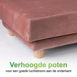 Maxxpro Katten- En Hondenbank - Roze - Verhoogd Met Houten Poten - Fluweel Materiaal - 90 X 44 X 34 CM - Huisdieren Tot 80 KG -Honden Huis Winkel 1200x1200 1010