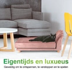 Maxxpro Katten- En Hondenbank - Roze - Verhoogd Met Houten Poten - Fluweel Materiaal - 90 X 44 X 34 CM - Huisdieren Tot 80 KG -Honden Huis Winkel 1200x1200 1011