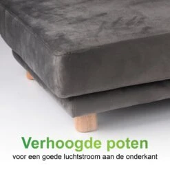 Maxxpro Katten- En Hondenbank - Grijs - Verhoogd Met Houten Poten - Fluweel Materiaal - 90 X 44 X 34 Cm - Huisdieren Tot 80 KG -Honden Huis Winkel 1200x1200 1015