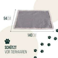 Happilax Fluffy Hondendeken Voor Auto & Bank, Wasbare Hondenmat Voor Op Reis, Grijs, L -Honden Huis Winkel 1200x1200 1031