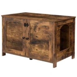 Houten Kattenhuis - Kattenkast Voor Binnen & Buiten - Kattenhok - Kattenhuisje Hout Met Deur En Gat - Hondenhok Voor Kleine Honden - 80 X 50 X 55 Cm -Honden Huis Winkel 1200x1200 1048