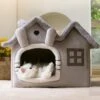 CAT Kattenmand Kattenhuis Maat M - Lekker Slapen Bed Hond Katten Huis Verwijderbare Kussen Ingesloten Pet Bed Voor Kat Kittens Puppy Pet Kat Accessoires