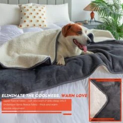 Hondendeken, Fleece, Waterdicht, Wasbaar, Hondenmat, Huisdier, Warme Zachte Deken Voor Hondendeken, Kattendeken, Deken Voor Katten En Honden, Waterdichte Deken Voor Bank, Bed, 150 X 127 Cm -Honden Huis Winkel 1200x1200 1066