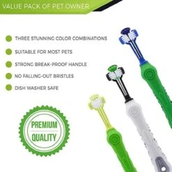 Merkloos Tandenborstel - Voor Huisdieren - Honden - 3 Zijdig - Multi-Hoek - Schoonmaken - Tanden - Slechte Adem - Tandsteen - Tandenborstel - Gezondheid - Blauw -Honden Huis Winkel 1200x1200 1087