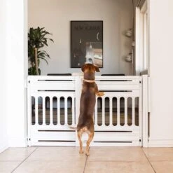 Iris Ohyama Huisdier Bariere PBR-600 - Kunststof - Wit/Beige - Uitschuifbaar -Honden Huis Winkel 1200x1200 1107