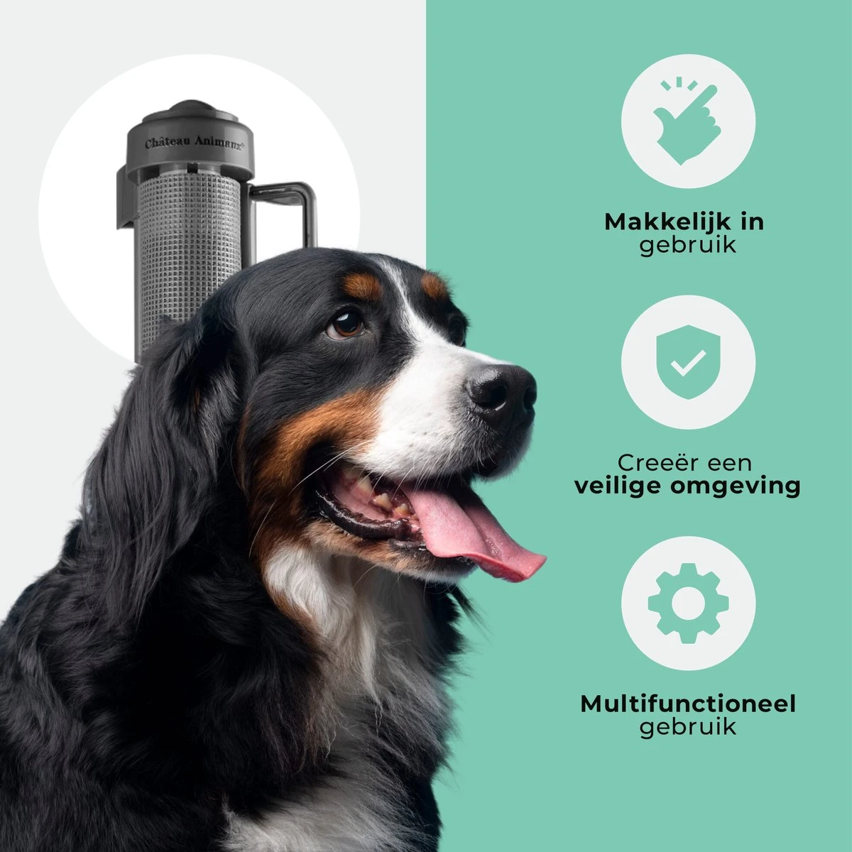 Château Animaux® - Tot 180cm Breed Traphekje Oprolbaar Hond - Stijlvolle Oplossing - Dieren Hek - Honden Hek 3 Château Animaux® - Tot 180cm Breed Traphekje Oprolbaar Hond - Stijlvolle Oplossing - Dieren Hek - Honden Hek - Afbeelding 3