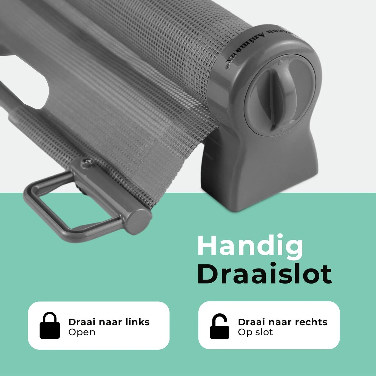 Château Animaux® - Tot 180cm Breed Traphekje Oprolbaar Hond - Stijlvolle Oplossing - Dieren Hek - Honden Hek 4 Château Animaux® - Tot 180cm Breed Traphekje Oprolbaar Hond - Stijlvolle Oplossing - Dieren Hek - Honden Hek - Afbeelding 4