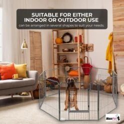 MaxxPet Puppyren - Hondenbench - Hondenren- Puppyren Met 8 Kennelpanelen - Staal -80 X 80 Cm Ø 210 Cm -Honden Huis Winkel 1200x1200 1171