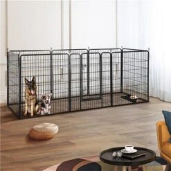 Merkloos Topmast Premium Puppyren - 120 Cm Hoog - 640 Cm Omtrek - Hondenren - Hondenhok - Zwart -Honden Huis Winkel 1200x1200 1174