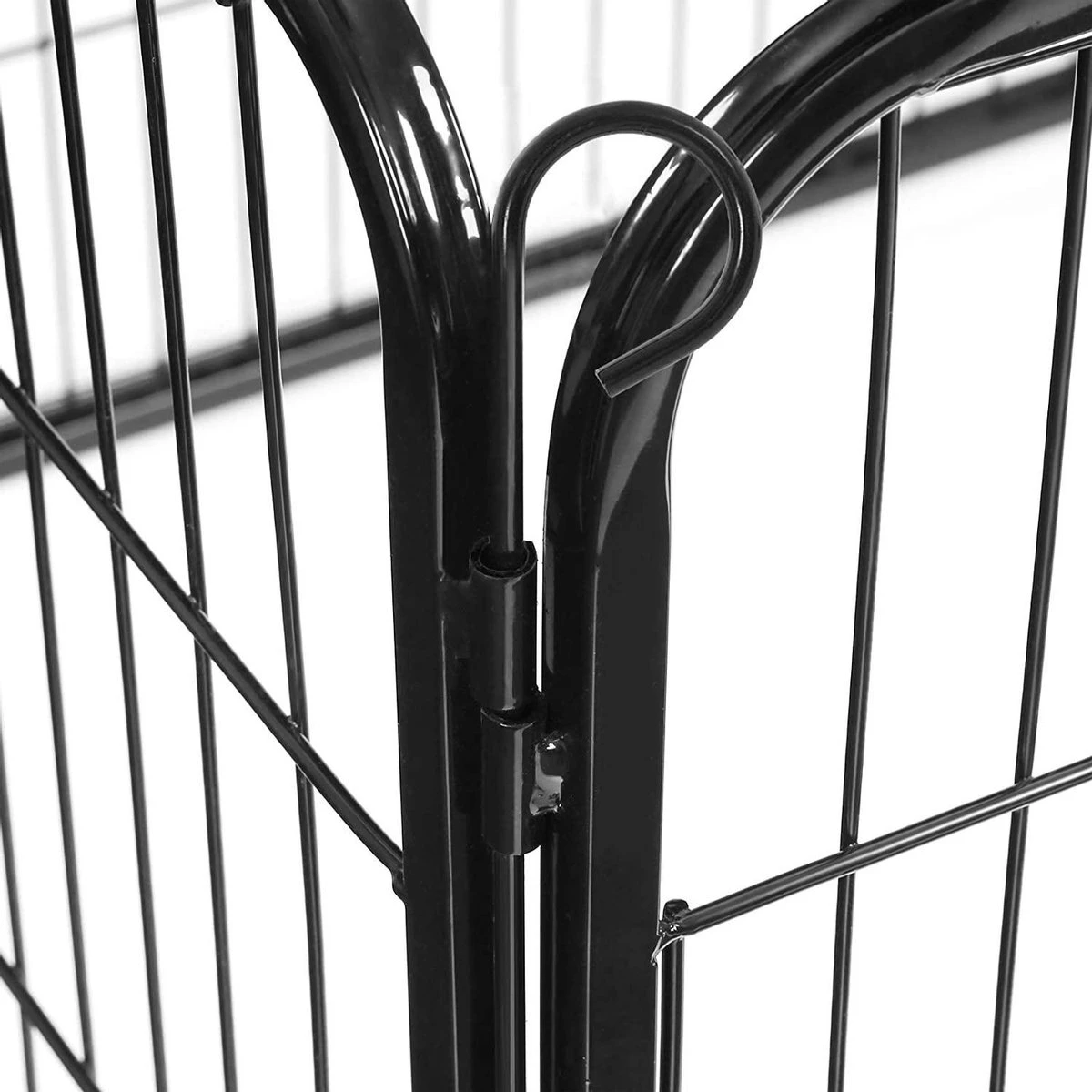 Hoppa! Hondenhekje - Puppyren - 160x160 Cm - 8 Delen Van 80 X 60 Cm - Vierkant, Rechthoek Of Achthoek Naar Keuze - Zwart 2 Hoppa! Hondenhekje - Puppyren - 160x160 Cm - 8 Delen Van 80 X 60 Cm - Vierkant, Rechthoek Of Achthoek Naar Keuze - Zwart - Afbeelding 2