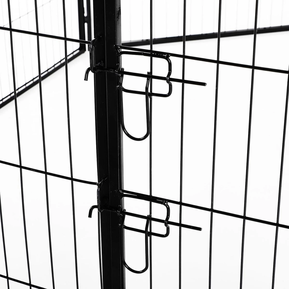 Merkloos Hondenren - Puppyren - Hondenkennel - 8 Kennelpanelen - Staal - 80 Cm Hoog - 640 Cm Omtrek - Uitbreidbaar 7 Merkloos Hondenren - Puppyren - Hondenkennel - 8 Kennelpanelen - Staal - 80 Cm Hoog - 640 Cm Omtrek - Uitbreidbaar - Afbeelding 7