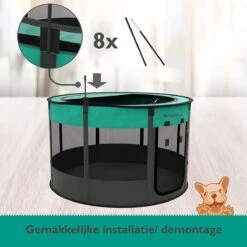 Meisterpet - Opvouwbare Puppyren Rond - (Ø X H) 115 X 58 Cm - Met Gratis Dieren Verzorging Set -Honden Huis Winkel 1200x1200 1221