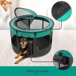 Meisterpet - Opvouwbare Puppyren Rond - (Ø X H) 115 X 58 Cm - Met Gratis Dieren Verzorging Set -Honden Huis Winkel 1200x1200 1222