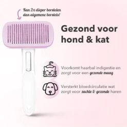 Lubadoo® - Kattenborstel - Hondenborstel - Kattenkam - Kattenhaar - Hondenhaar - Huisdierhaar Verwijderaar - Haarverwijderaar Voor Huisdieren - Langharig - Kortharig - Roze -Honden Huis Winkel 1200x1200 155