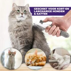 Kattenborstel - Hondenborstel - Pluizenverwijderaar - Haarverwijderaar Voor Huisdieren - Hondenkam - Kattenkam - Huisdierhaar Verwijderaar - Ontpluizer - Kattenhaar & Hondenhaar Verwijderaar - Voor Langharig & Kortharig - Grijs -Honden Huis Winkel 1200x1200 182