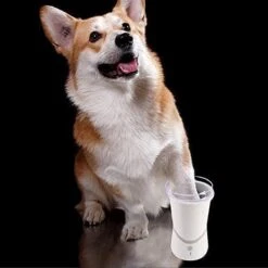 Merkloos Elektrische Hondenpootreiniger Draagbare Pet Voetenreinigingsborstel Zuigerkom Hondenvoetenreiniger Wasmachine Zachte Siliconenborstels Voor Modderige Poten Oplaadbare USB -Honden Huis Winkel 1200x1200 210