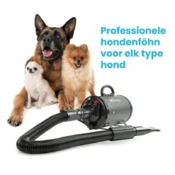 Qumax Professionele Hondenföhn Met 4 Opzetstukken – Waterblazer Voor Honden – Stil Design – Compact En Modern - Zwart -Honden Huis Winkel 1200x1200 258